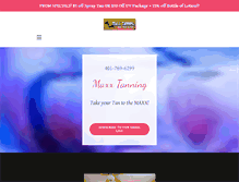 Tablet Screenshot of maxxtanning.com